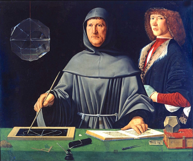 Portrait of Luca Pacioli by Jacopo de' Barbari, 1495